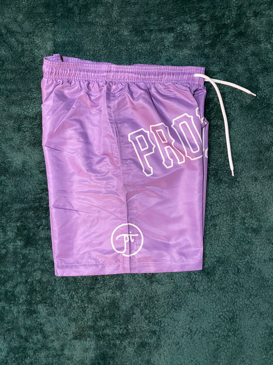 “P” Shorts (Women’s) (Lavender/White)