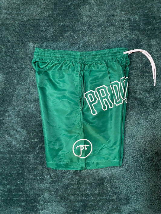“P” Shorts (Green/ White)