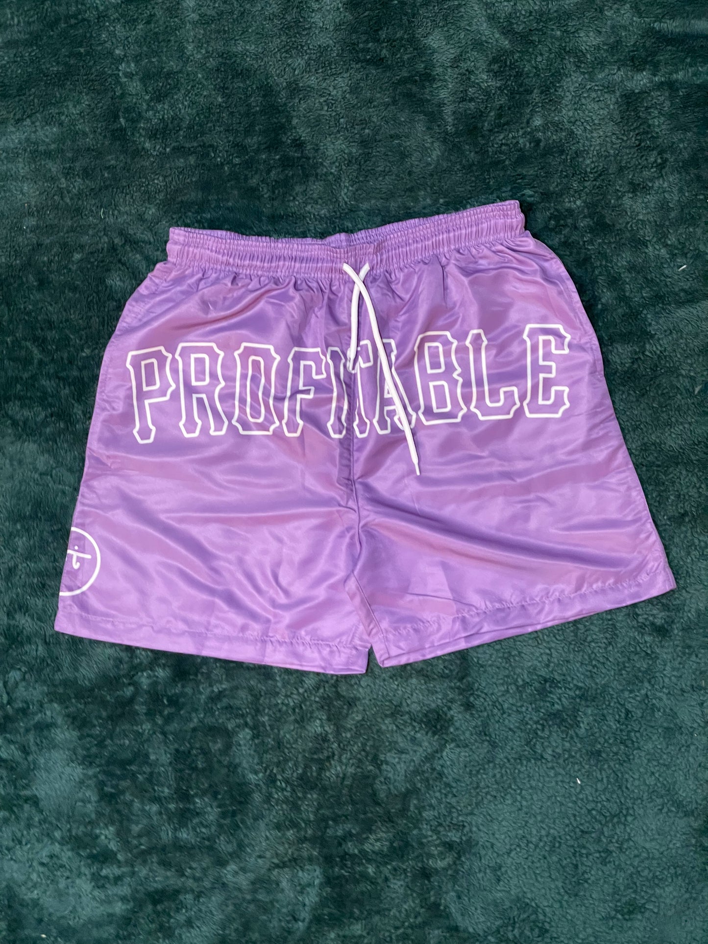 “P” Shorts (Lavender/White)